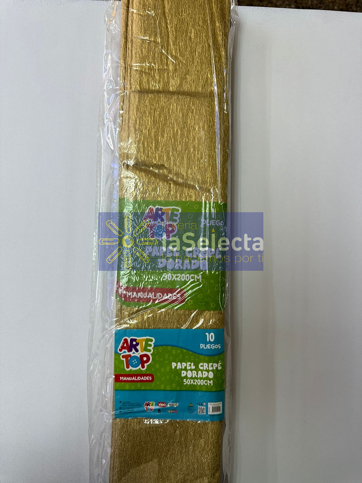 PAPEL CREPE DORADO ARTE POP